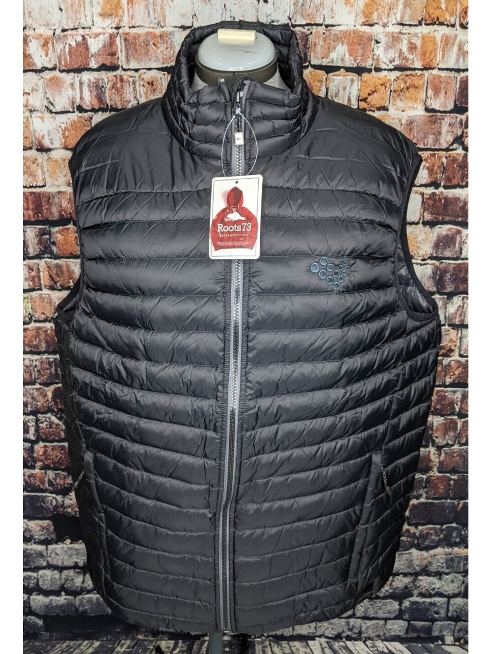 NWT $189 Roots 73 Black Quilted Puffer Down Winter Vest Jacket Womens SZ XXL 2XL